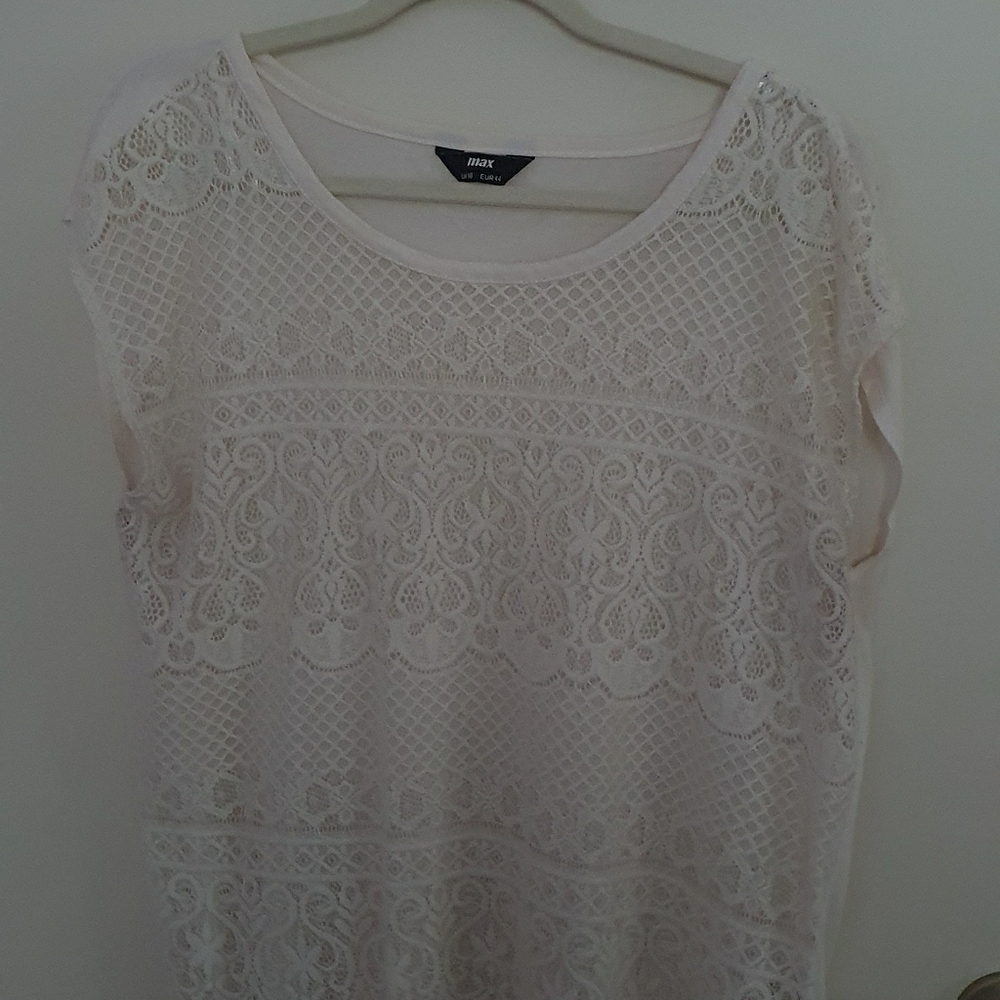 White lace top.